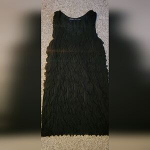 Zara Black Ruffled Mini Dress